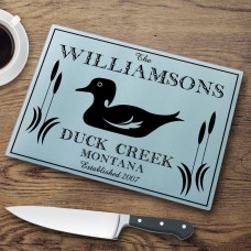 JDS Personalized Gifts Personalized Cabin Series Glass Cutting Boards JMSI2563
